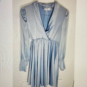 Baby Blue Satin Dress